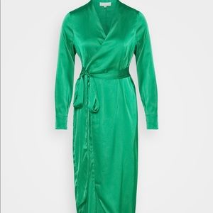 Never Fully Dressed Emerald Green Wrap Dress